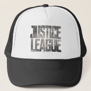 Justice League Metallisk Logotyp för Rättsligt f Truckerkeps
