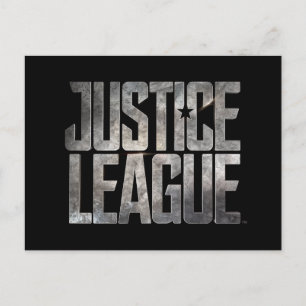 Justice League Metallisk Logotyp för Rättsligt f Vykort