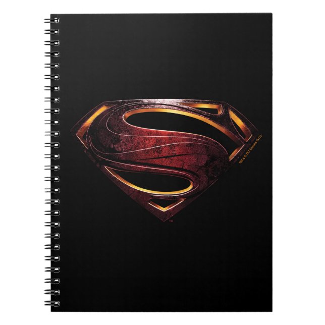 Justice League | Metallisk supermanssymbol Anteckningsbok Med Spiral (Framsidan)