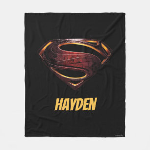 Justice League Metallisk supermanssymbol Fleecefilt