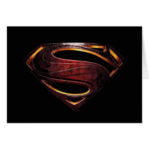 Justice League   Metallisk supermanssymbol Hälsningskort