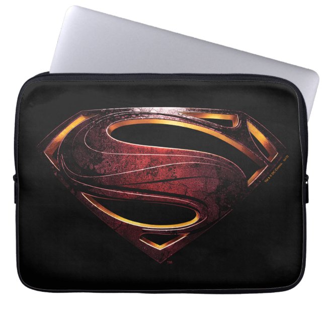 Justice League | Metallisk supermanssymbol Laptop Fodral (Framsidan)