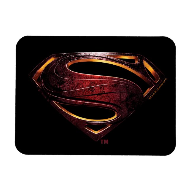 Justice League | Metallisk supermanssymbol Magnet (Horisontell)