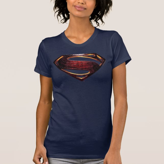 Justice League | Metallisk supermanssymbol T-shirt (Framsida)