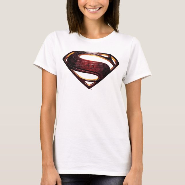 Justice League | Metallisk supermanssymbol T Shirt (Framsida)