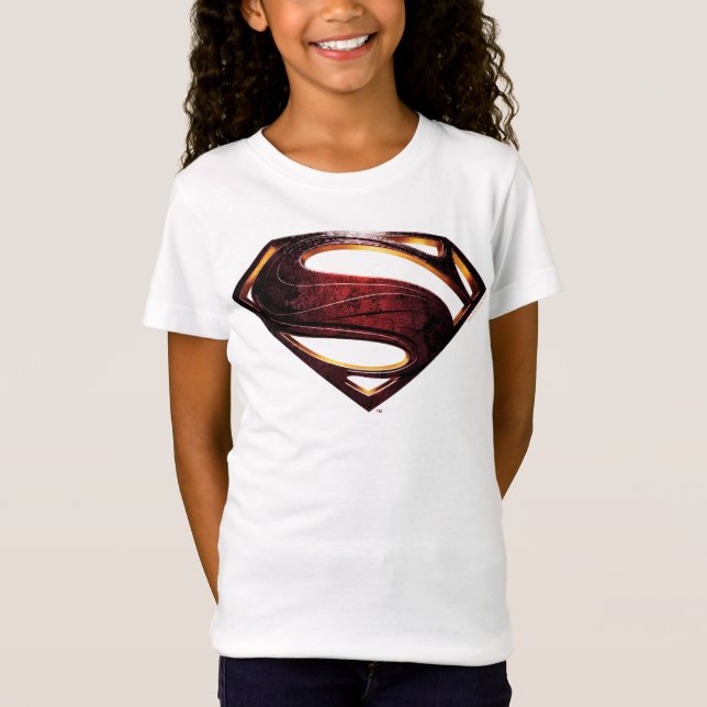Justice League | Metallisk supermanssymbol Tee Shirt (Framsida)
