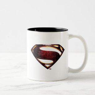 Justice League   Metallisk supermanssymbol Två-Tonad Mugg