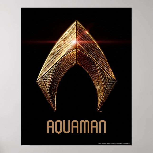 Justice League | Metallisk vattensymbol Poster (Framsidan)