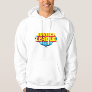Justice League Namn och Shield Logotyp Sweatshirt Med Luva