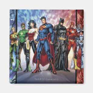 Justice League Ny 52 Justice League Line Up Magnet