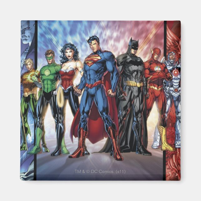 Justice League | Ny 52 Justice League Line Up Magnet (Framsidan)