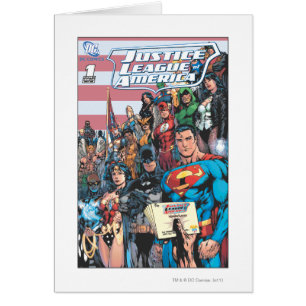 Justice League of America First Issue Hälsningskort