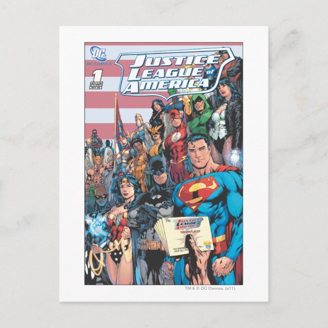 Justice League of America First Issues Vykort (Framsida)