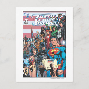 Justice League of America First Issues Vykort