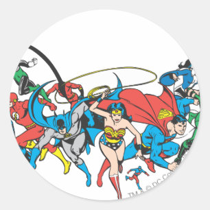 Justice League of America Group 2 Runt Klistermärke