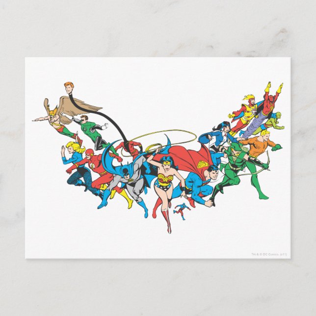 Justice League of America Group 2 Vykort (Framsida)