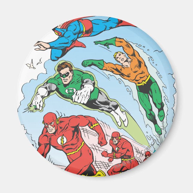 Justice League of America Group 3 Magnet (Framsidan)