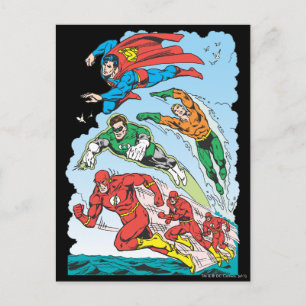Justice League of America Group 3 Vykort