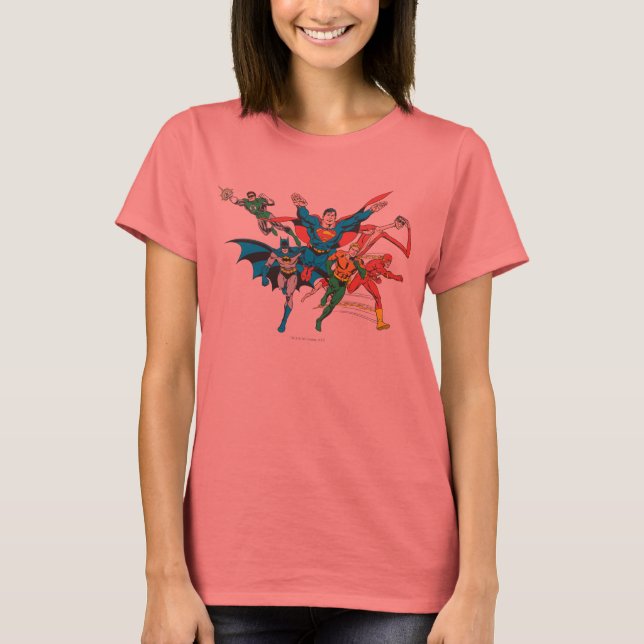 Justice League of America Group 4 Tee Shirt (Framsida)