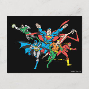 Justice League of America Group 4 Vykort