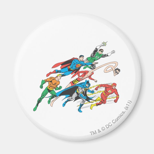Justice League of America Group 5 Magnet (Framsidan)