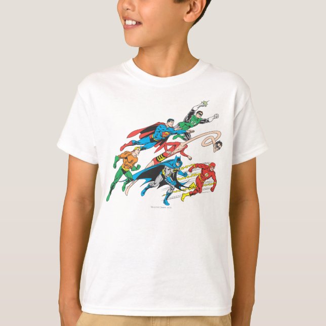 Justice League of America Group 5 Tee Shirt (Framsida)