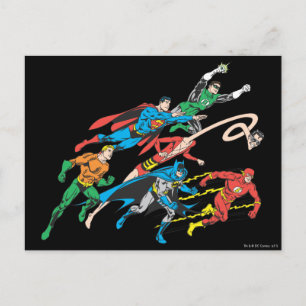 Justice League of America Group 5 Vykort