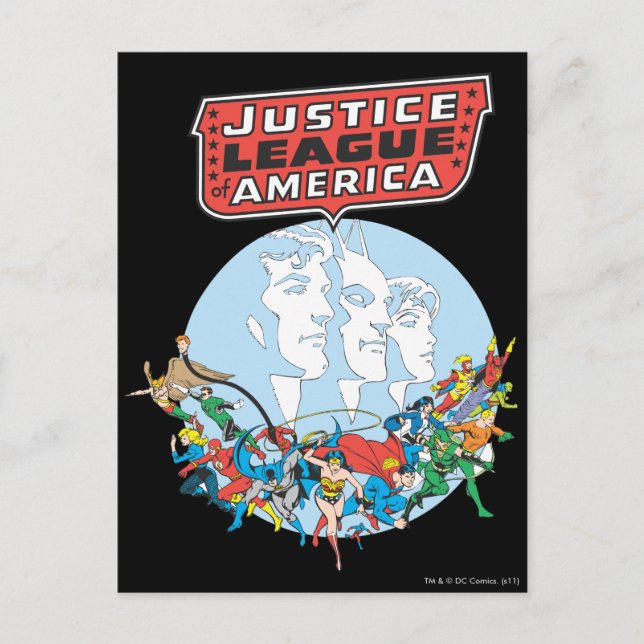 Justice League of America Group Vykort (Framsida)