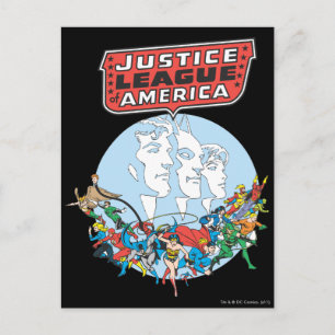 Justice League of America Group Vykort