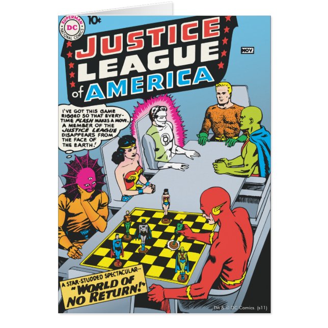 Justice League of America Issue #1 - Nov Hälsningskort (Framsidan)