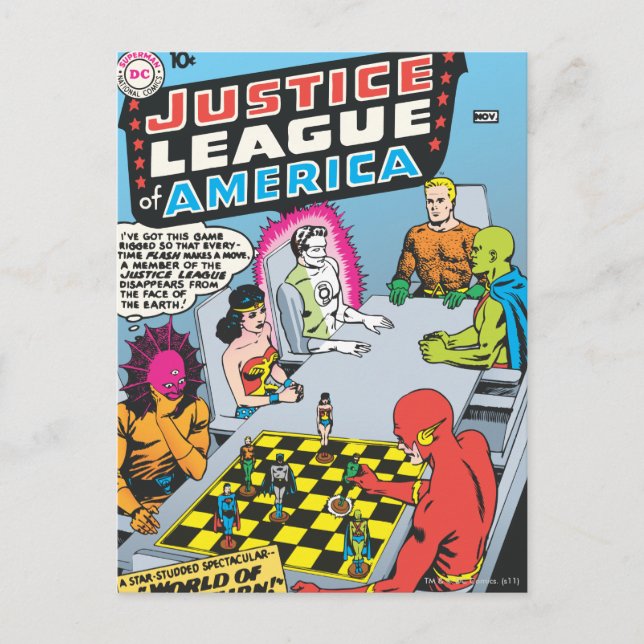 Justice League of America Issue #1 - Nov Vykort (Framsida)