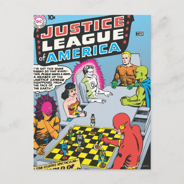 Justice League of America Issue #1 - Nov Vykort (Framsida)