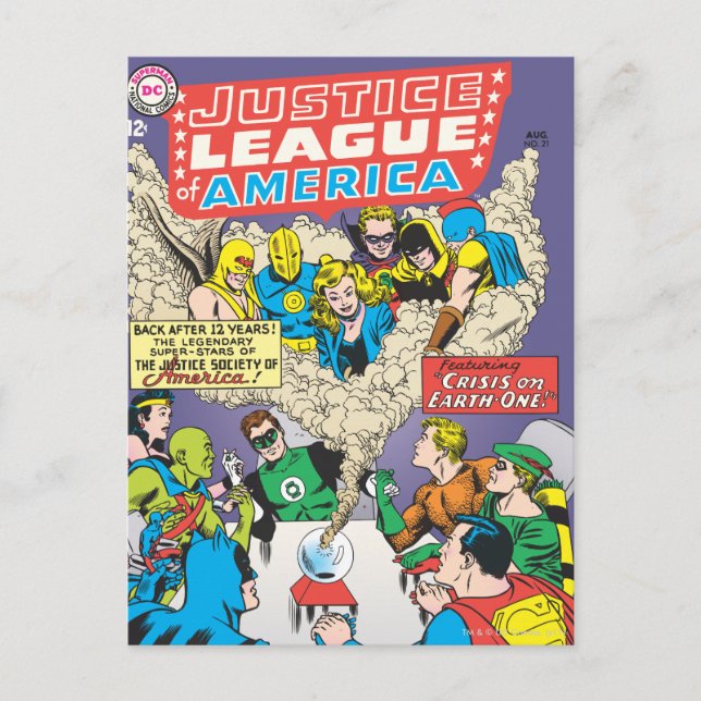 Justice League of America Issue #21 - Aug Vykort (Framsida)