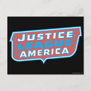 Justice League of America Logotyp Vykort