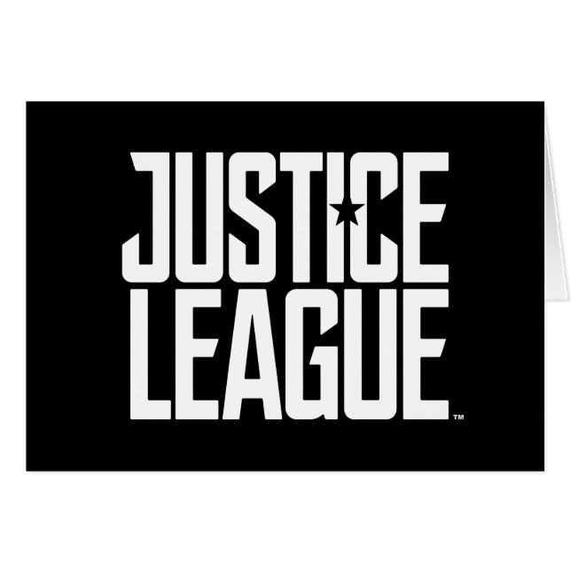 Justice League | Rättslig Logotyp Hälsningskort (Framsidan Horizontal)