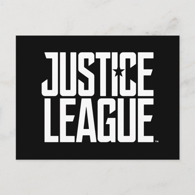 Justice League | Rättslig Logotyp Vykort (Framsida)