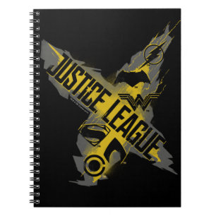 Justice League   Rättsliga förbund och gruppsymbol Anteckningsbok Med Spiral