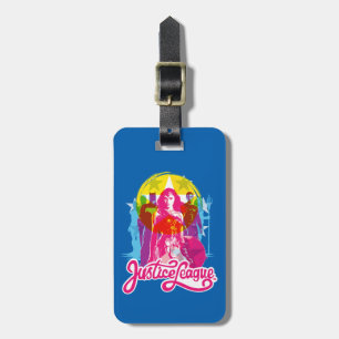 Justice League   Retro Group & Logotyp Pop Art Bagagebricka
