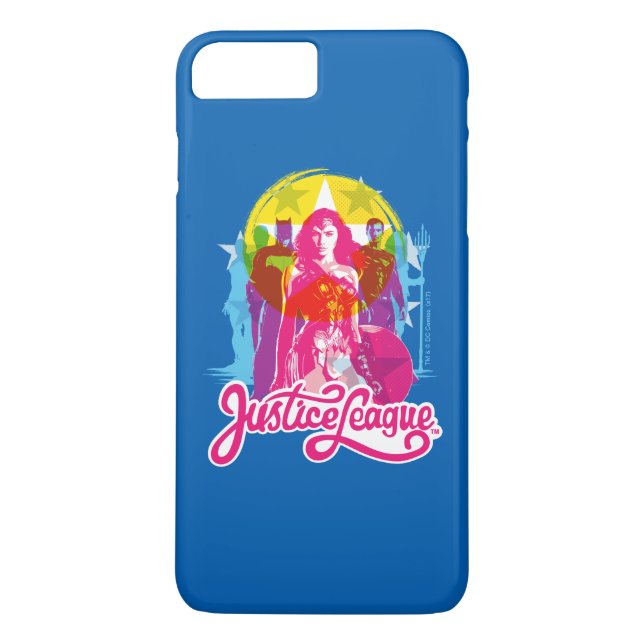 Justice League | Retro Group & Logotyp Pop Art Case-Mate iPhone Skal (Baksida)