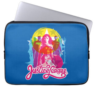 Justice League Retro Group & Logotyp Pop Art Laptop Sleeve