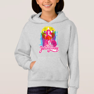 Justice League Retro Group & Logotyp Pop Art T Shirt