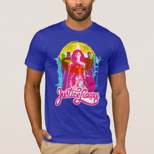Justice League   Retro Group & Logotyp Pop Art Tee Shirt