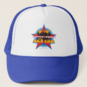 Justice League Silhouettes och Star Background Truckerkeps
