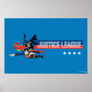 Justice League Stars och stripes Poster
