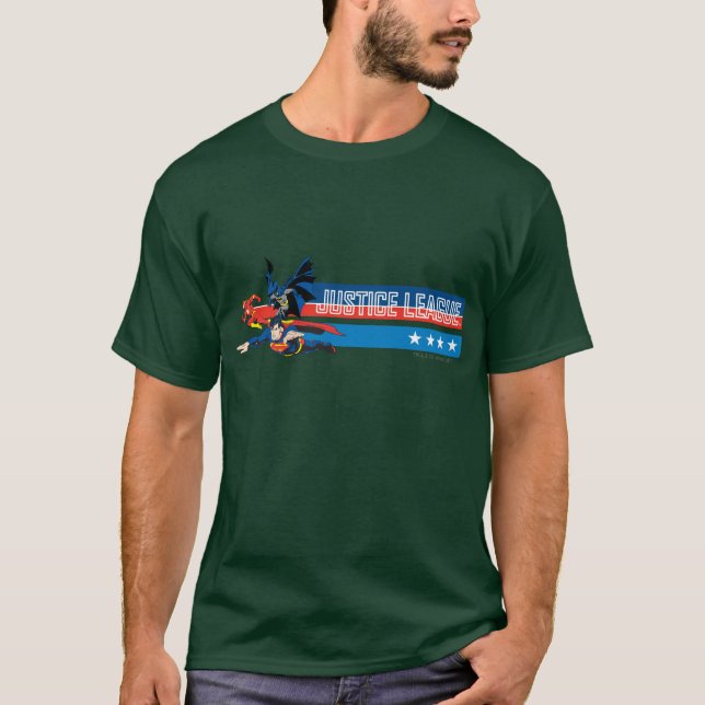 Justice League Stars och stripes Tee Shirt (Framsida)