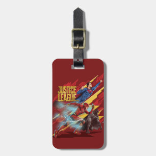 Justice League Superman, Flash och Batman Badge Bagagebricka