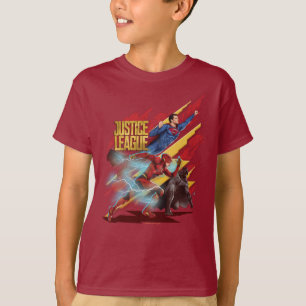 Justice League   Superman, Flash och Batman Badge Tee