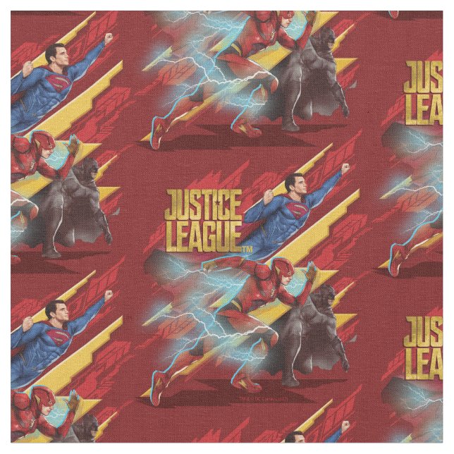 Justice League | Superman, Flash och Batman Badge Tyg (Närbild)