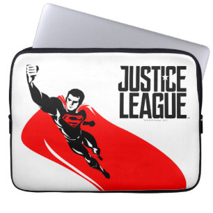 Justice League Superman Flies Noir Pop Art Laptop Sleeve