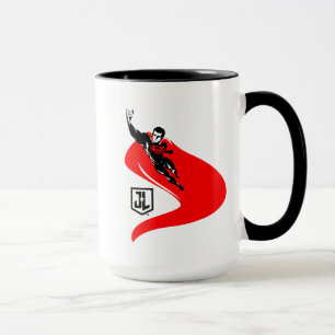 Justice League Superman Flies Noir Pop Art Mugg